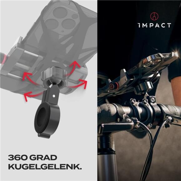 Bicycle Phone Mount - Sturdy [Aluminum] Handlebar Phone Mount - 360° Rotation - Picture 3 of 7